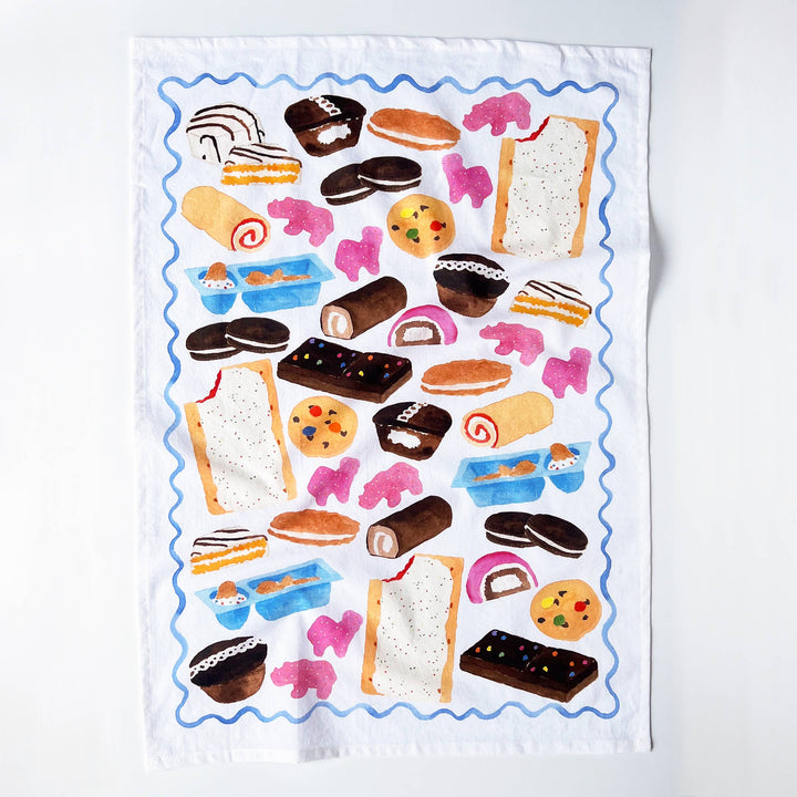 Nostalgic Junk Food Tea Towel