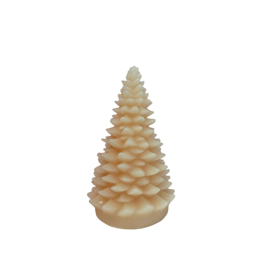 Taupe Unscented Tree Shaped Candle