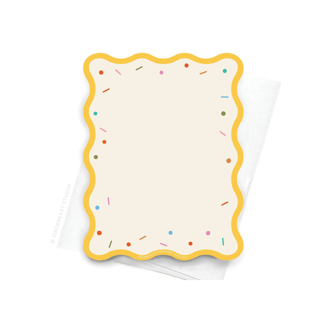 Wavy Die Cut Sprinkles and Wrinkles Notecard