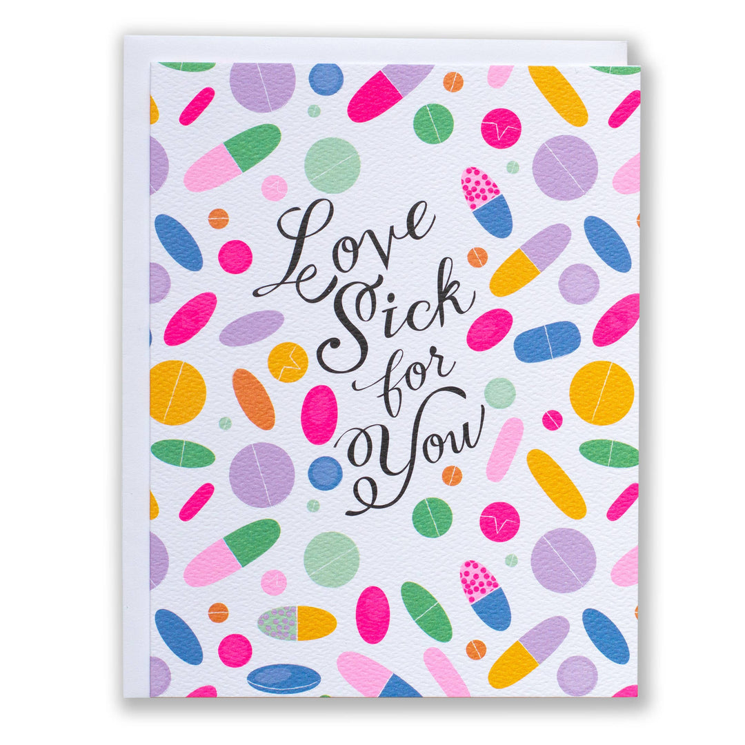 Love Sick for You Pills Note Card