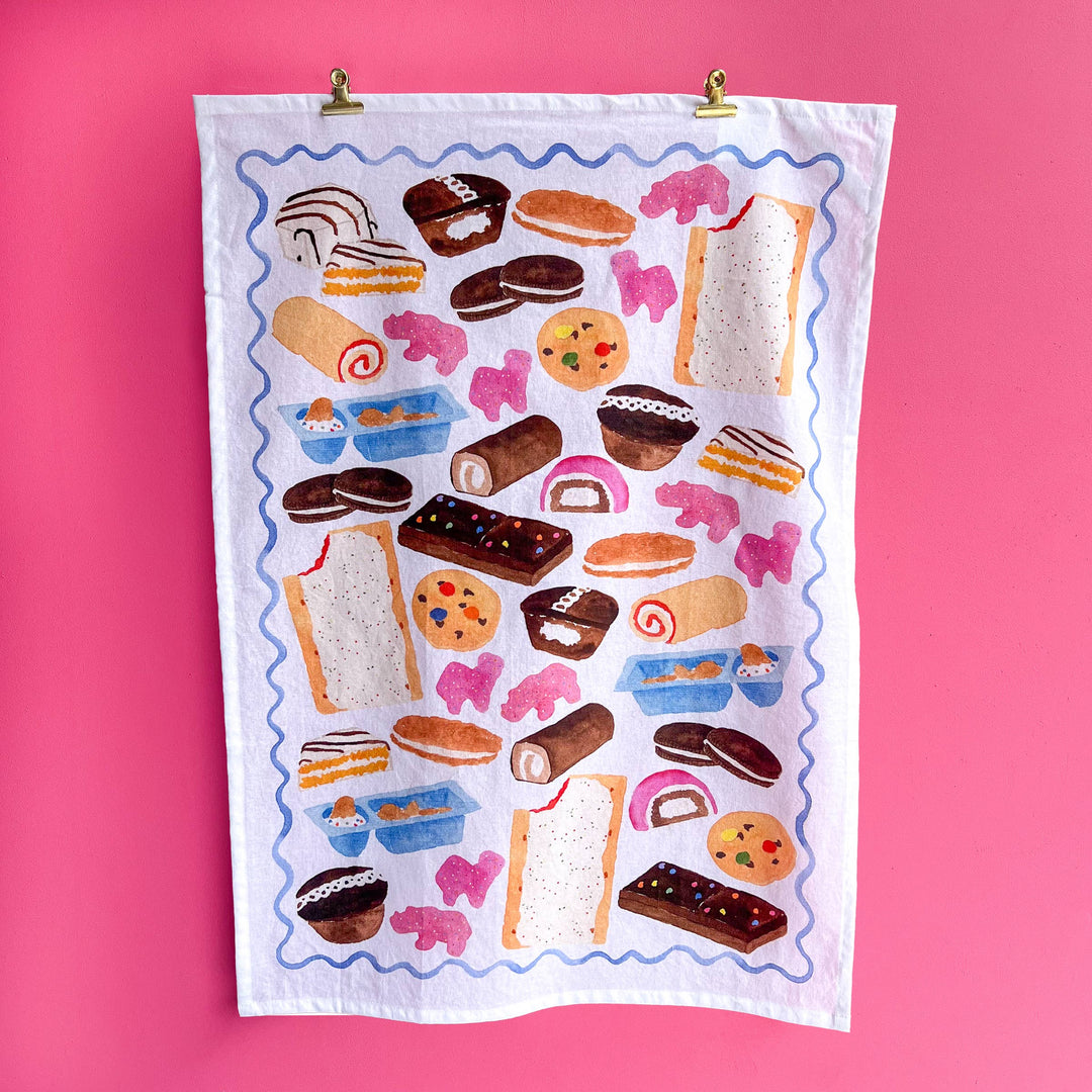 Nostalgic Junk Food Tea Towel