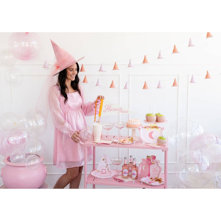 Pink Witch Hat Banner