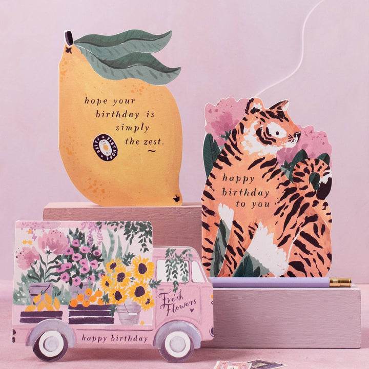 Flower Truck Birthday Card