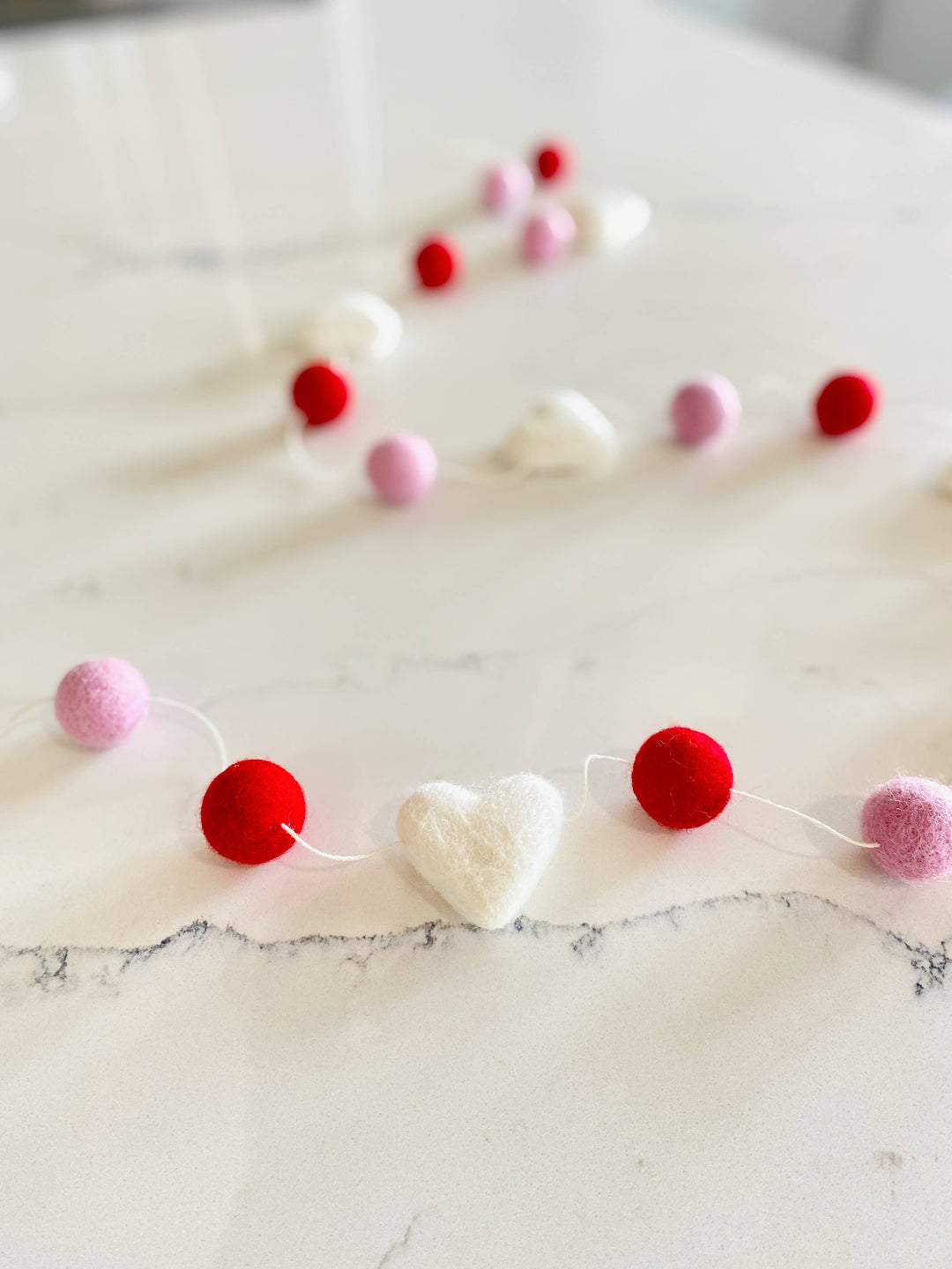 Romance Wool Felt Ball Garland