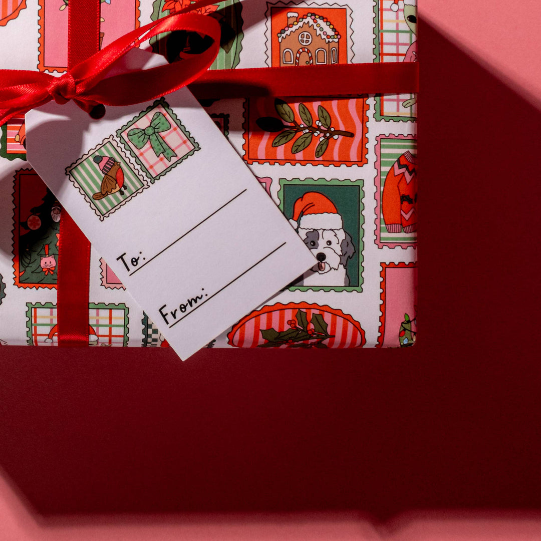 Holiday Stamps Gift Tags