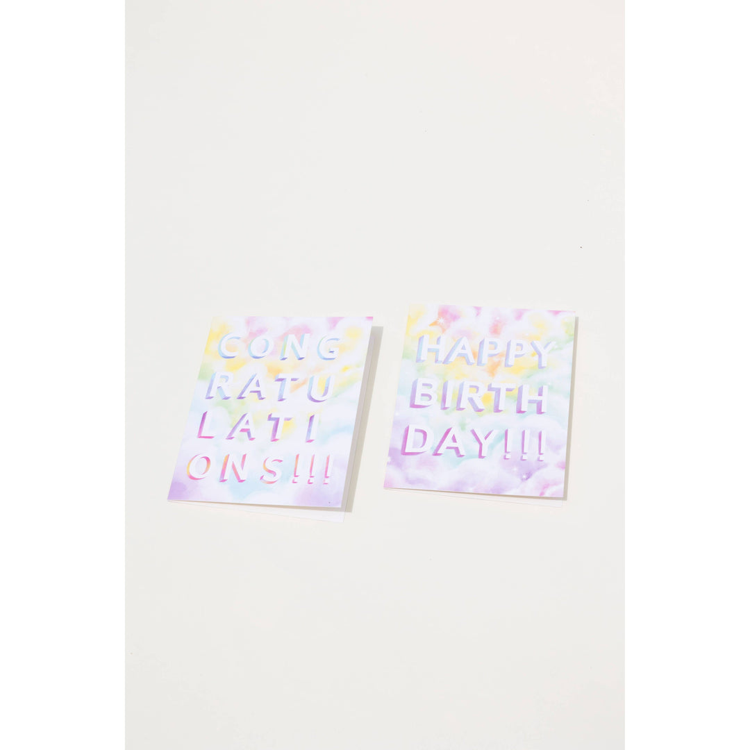 Rainbow Clouds Congrats Card