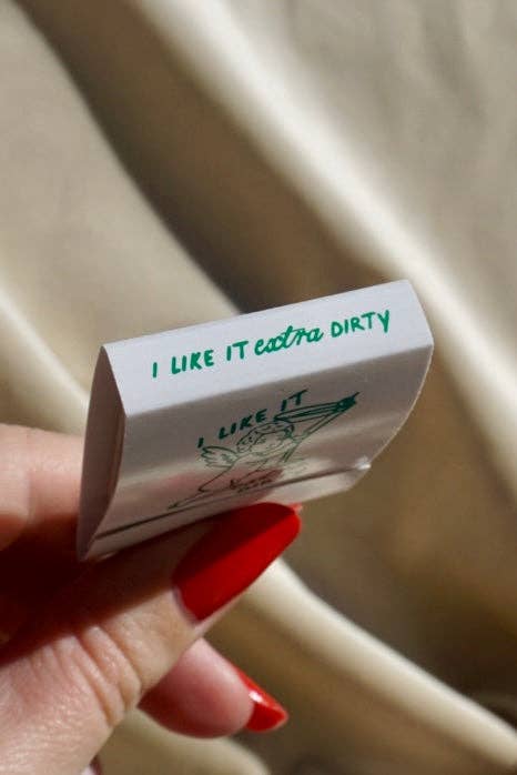 “I Like It Extra Dirty” Martini Matchbook