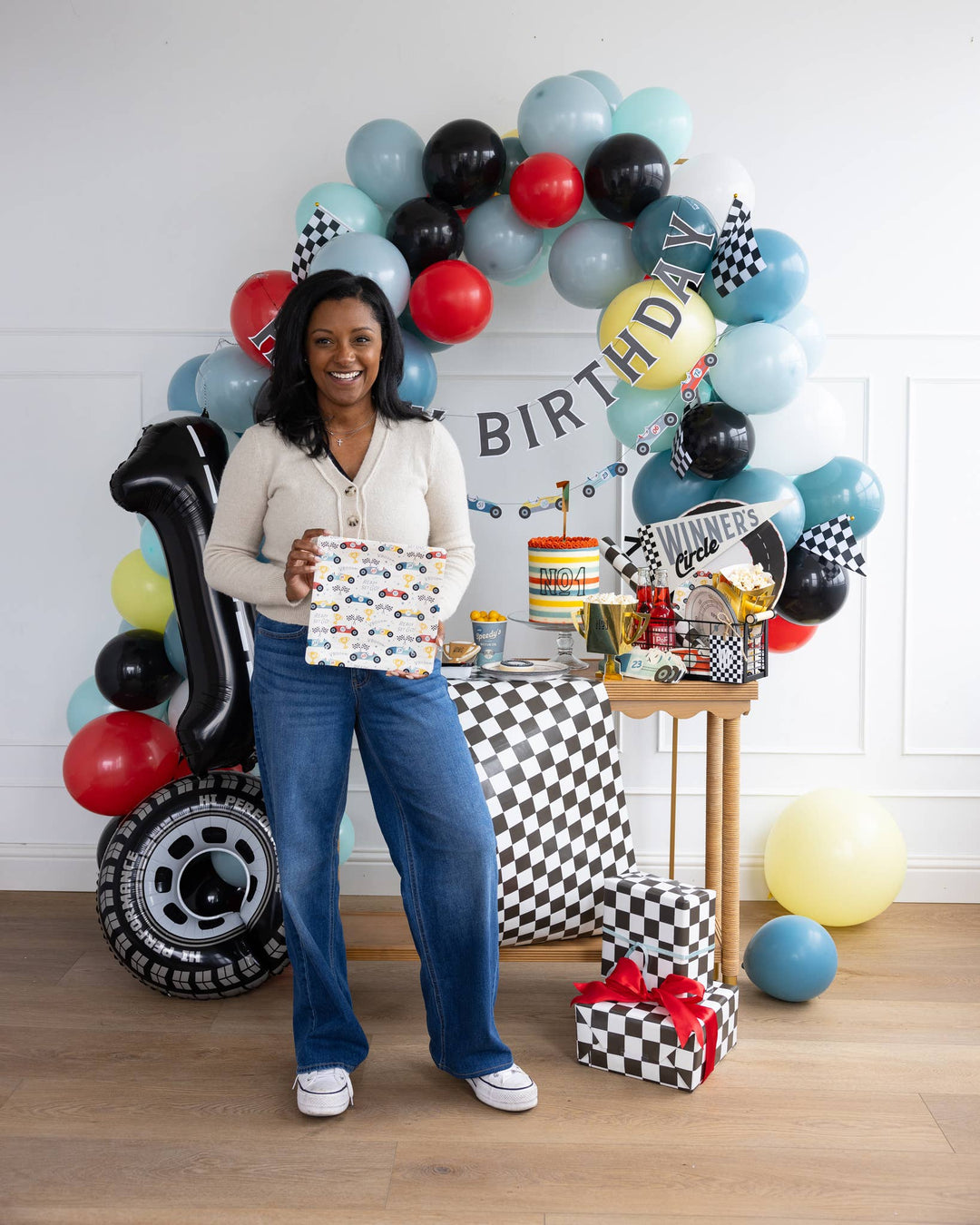 Checkered Flag Table Runner