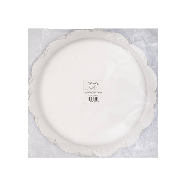 Pembroke Cream with Blue Edge 12" Paper Plate