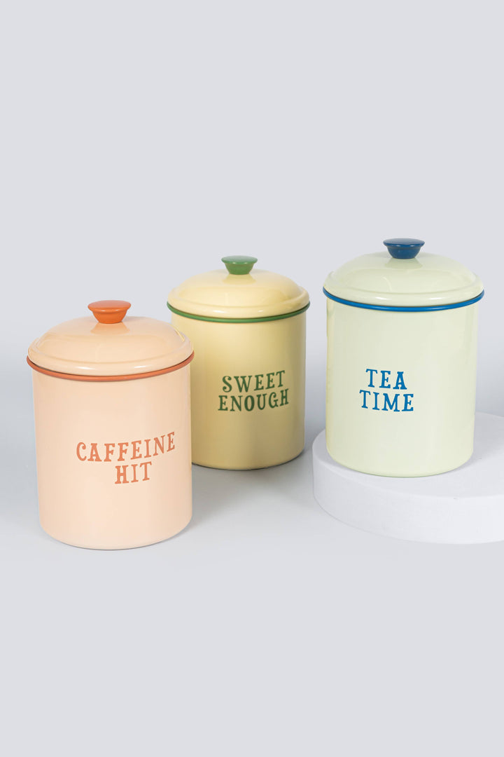 Yvonne Ellen Enamel Storage Tin (Coffee)