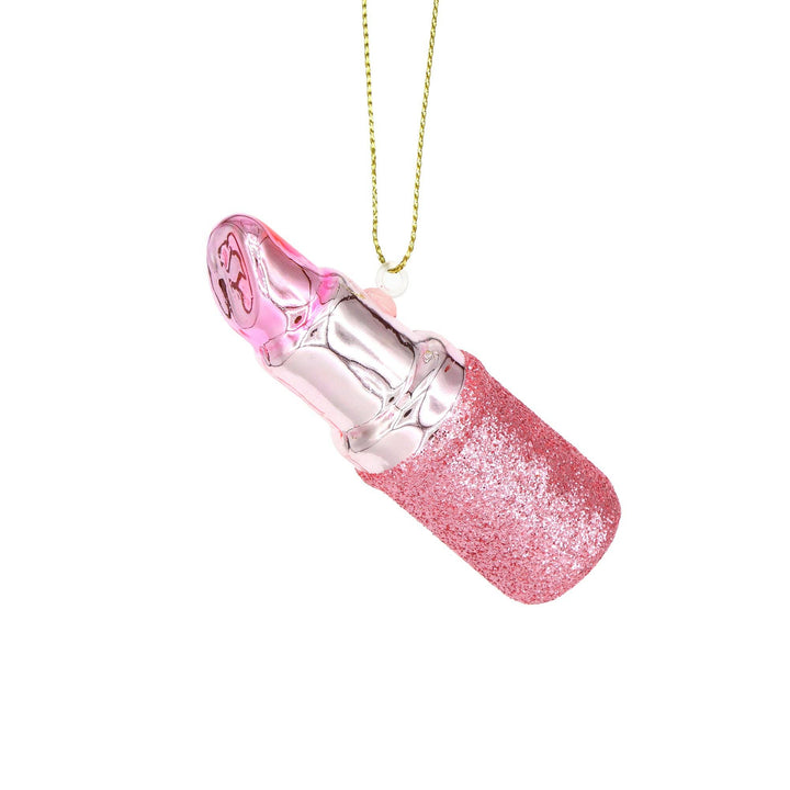 Pink Lipstick Christmas Ornament