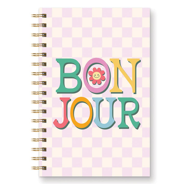 Bonjour Medium Spiral Notebook