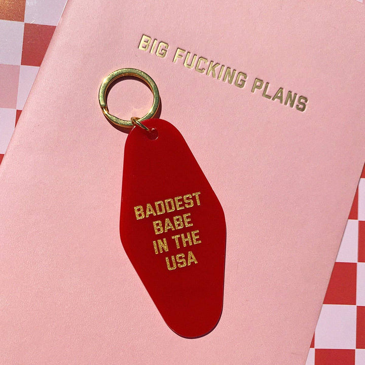 Baddest Babe In The USA Keytag