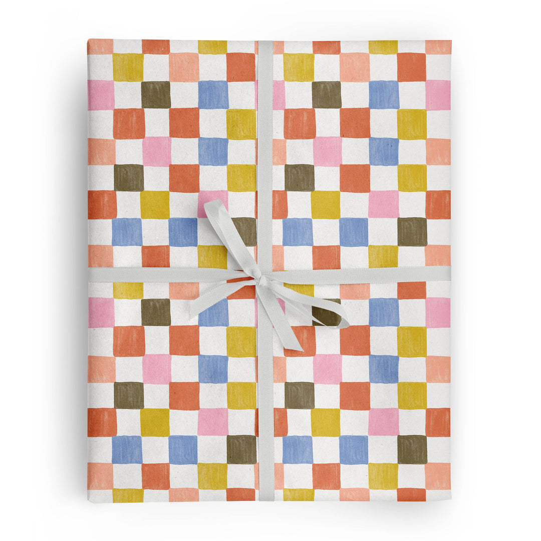 Check Gift Wrap Roll