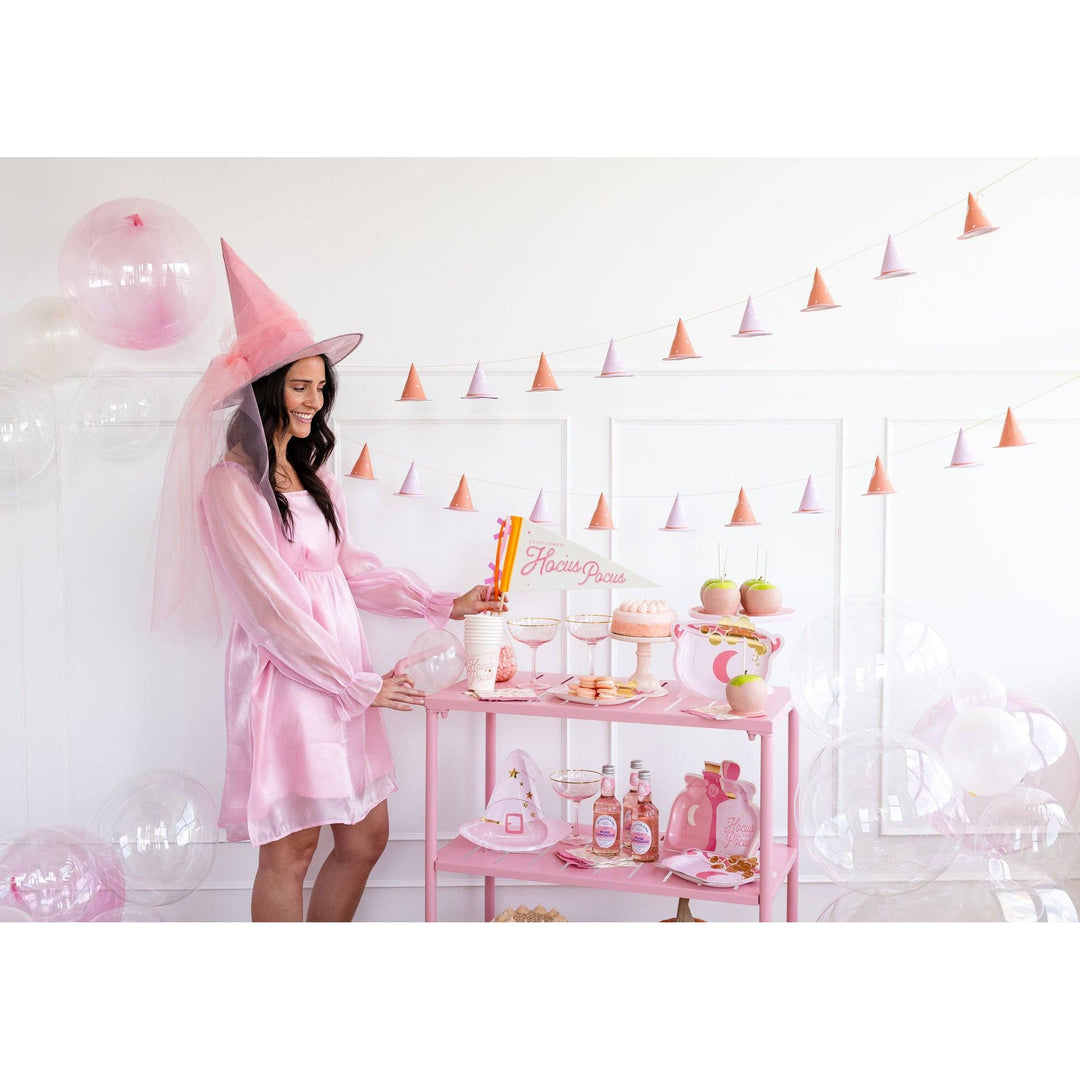 Pink Witch Hat Banner