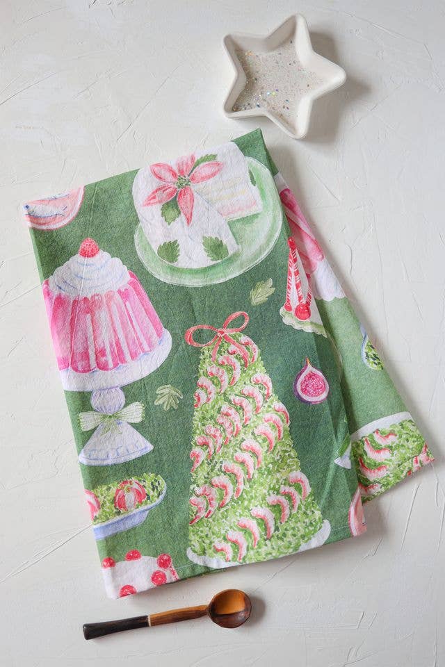 Festive Christmas Tea Towel