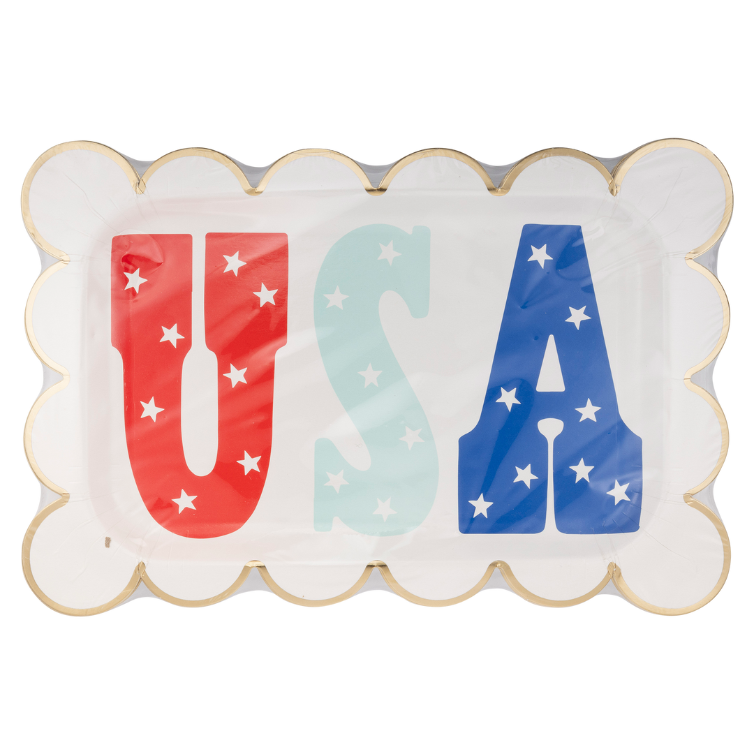 USA Scallop Paper Plate