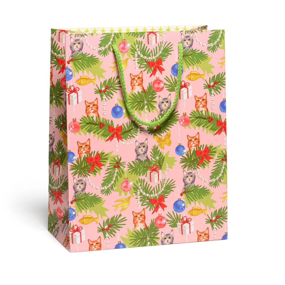 Large Christmas Cats Gift Bag