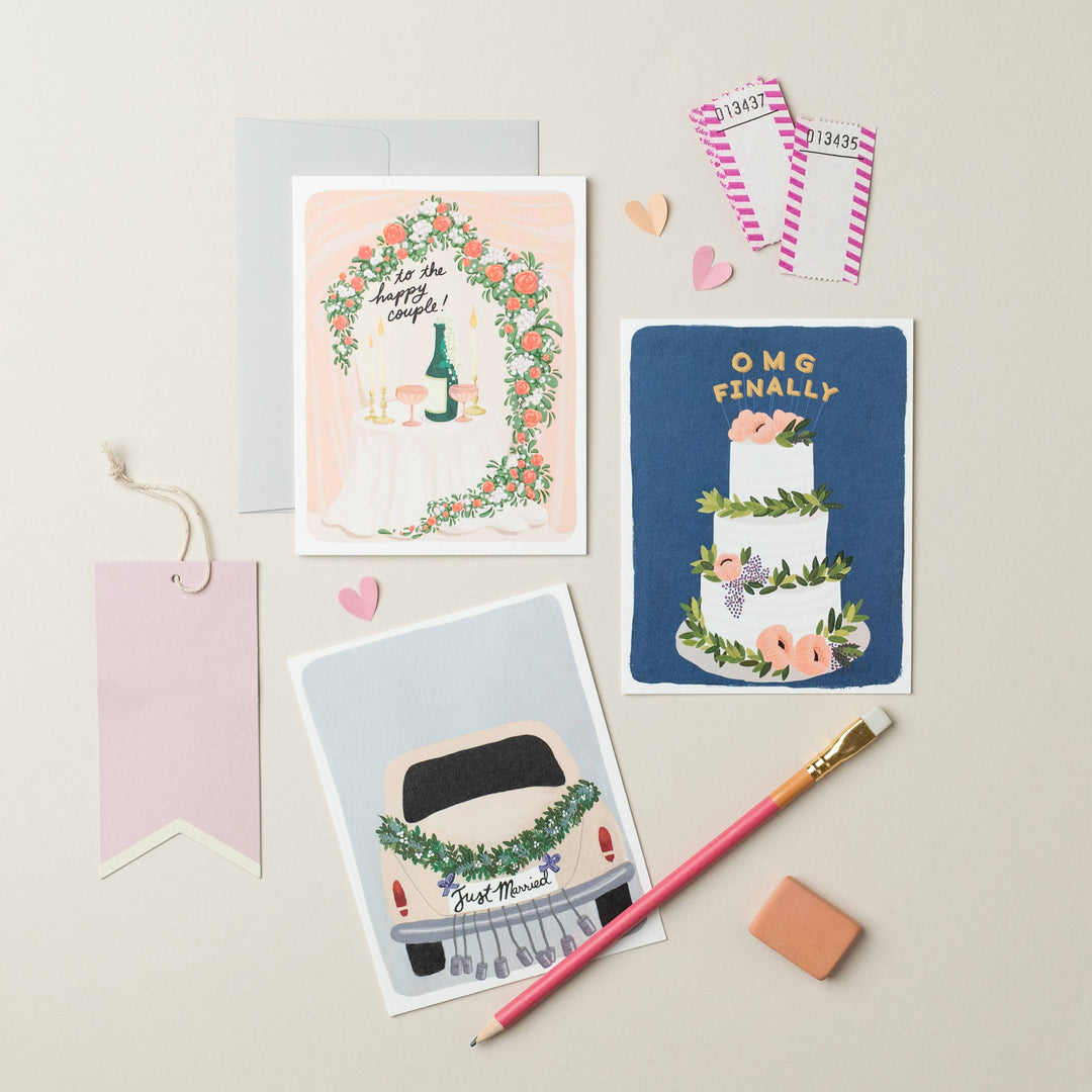 Happy Couple Champagne Card