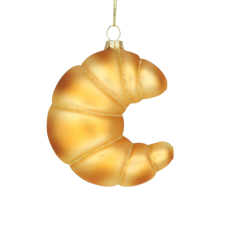 Croissant Glass Christmas Tree Ornament