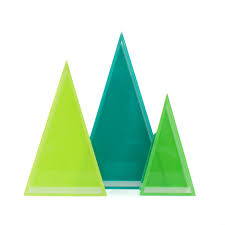 Green Acrylic Triangle Decorations