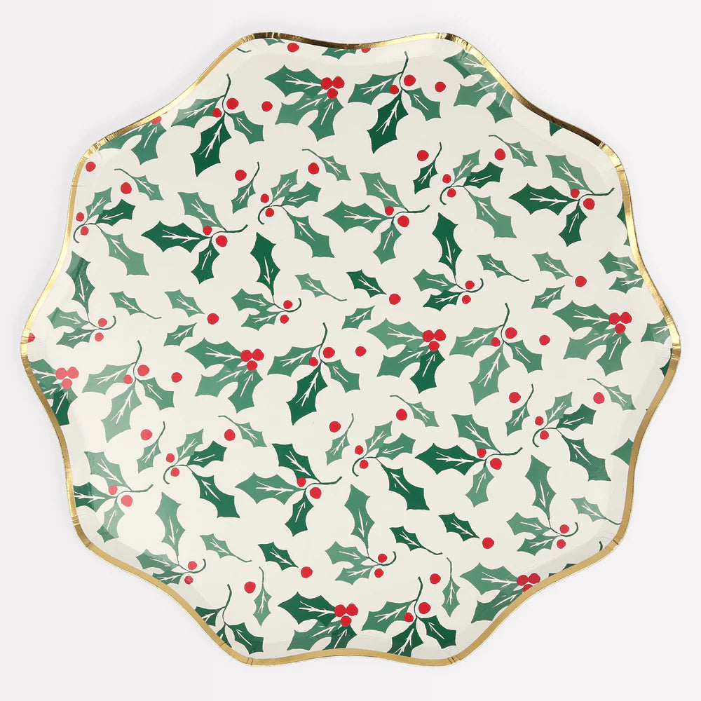 Holly Pattern Dinner Plates