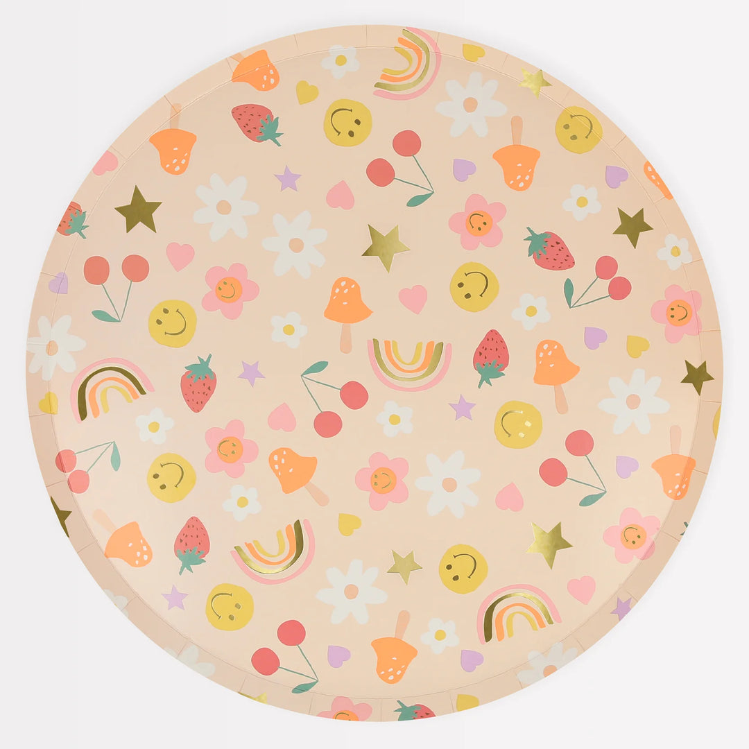 Happy Face Icons Dinner Plates