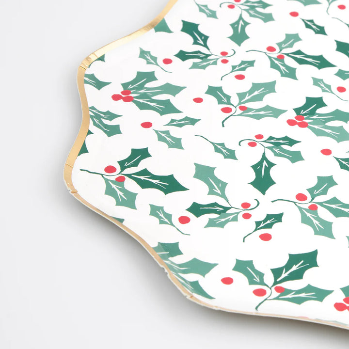 Holly Pattern Side Plates