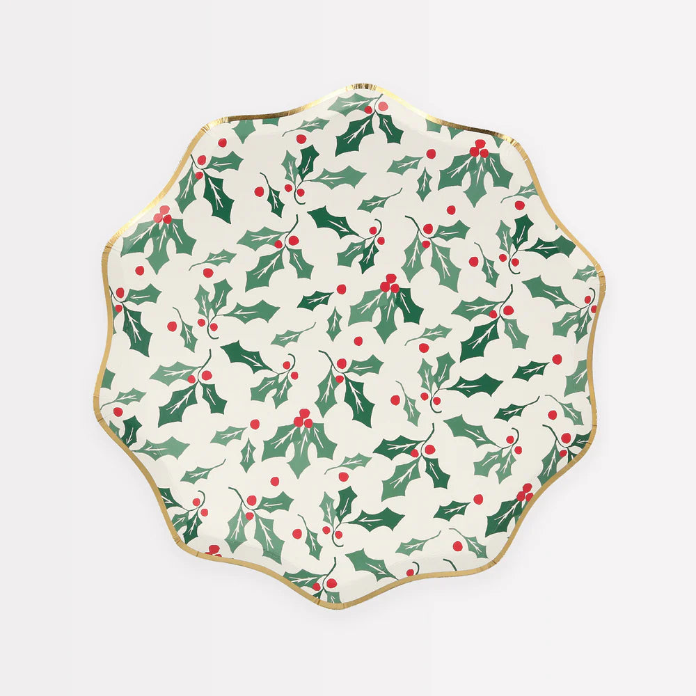 Holly Pattern Side Plates