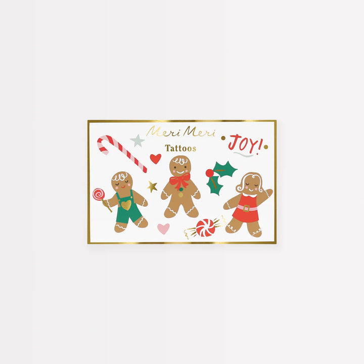 Gingerbread Temporary Tattoos