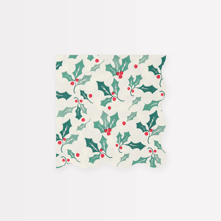 Holly Pattern Small Napkins