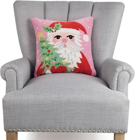 Santa Holding Tree Hook Pillow