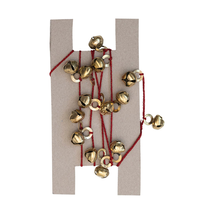 Metal Bell Garland on Red Cord