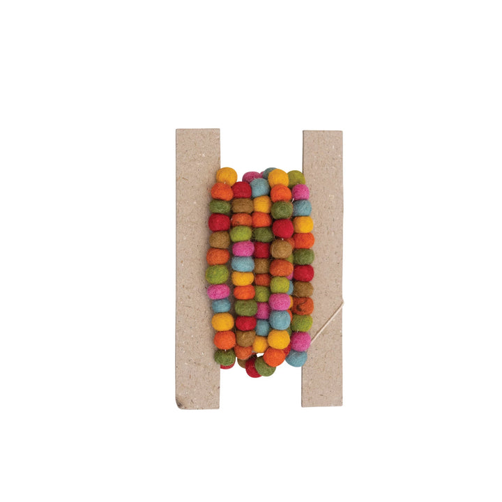 Multi Color Handmade Wool Felt Ball Garland