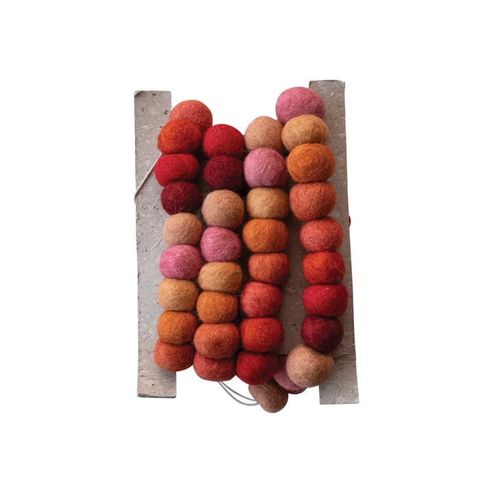 Sunset Wool Felt Ball Garland