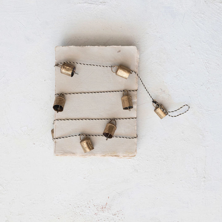 Metal Bell Garland w/ Black & White String