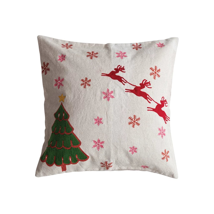 Snowflakes & Tree Pillow