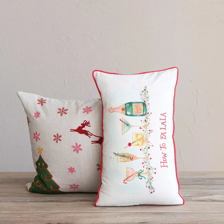 Snowflakes & Tree Pillow