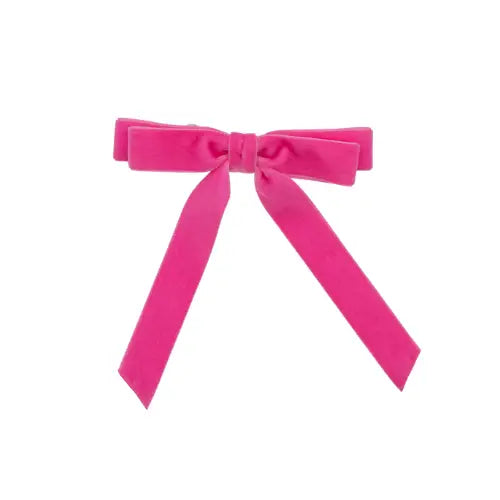 Hot Pink Short Bow Barrette