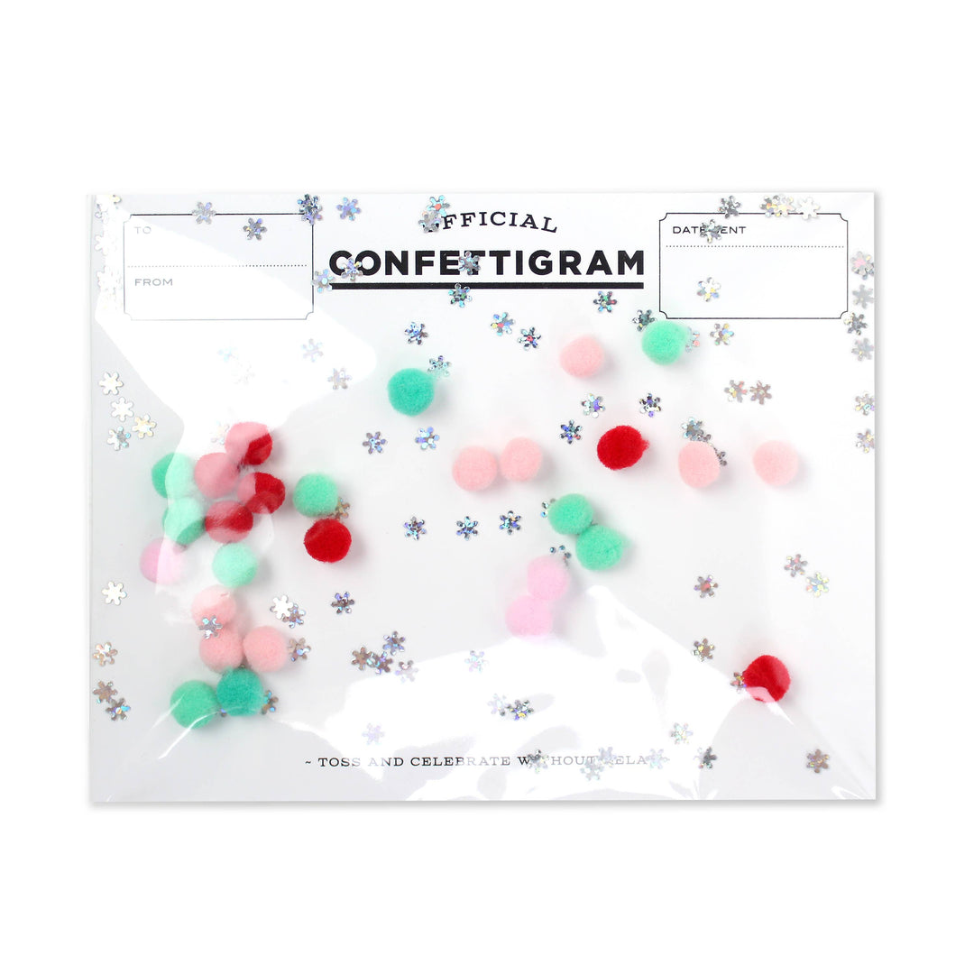 Christmas Pom Poms Confettigram