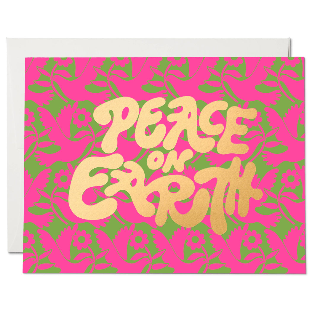 Neon Doves Holiday Card