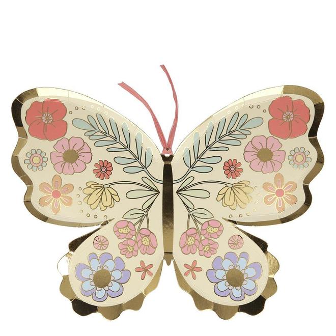 Floral Butterfly Plates