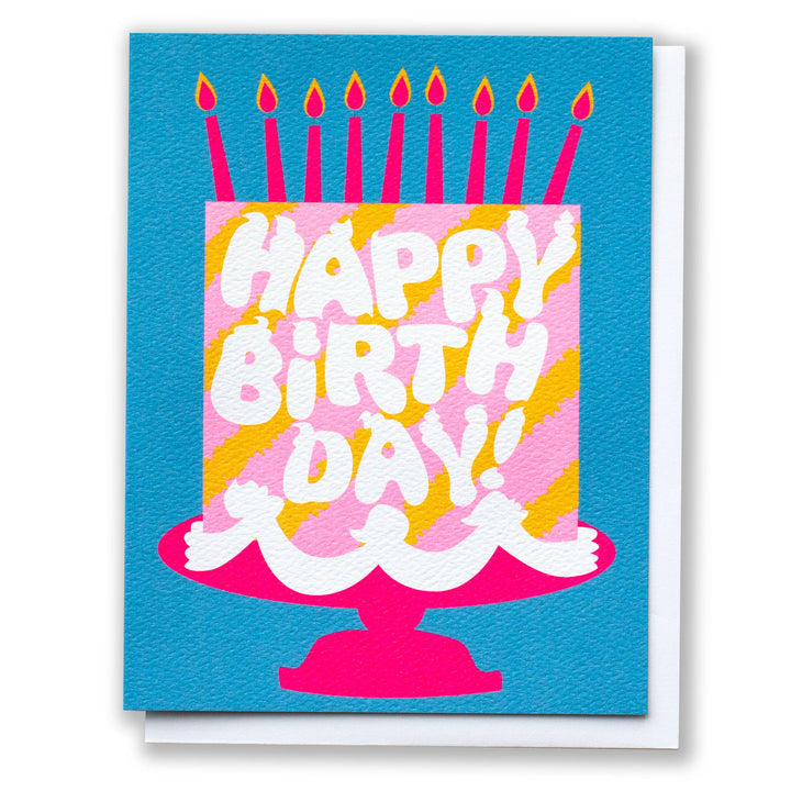 Happy Birthday Pink Cake  Card