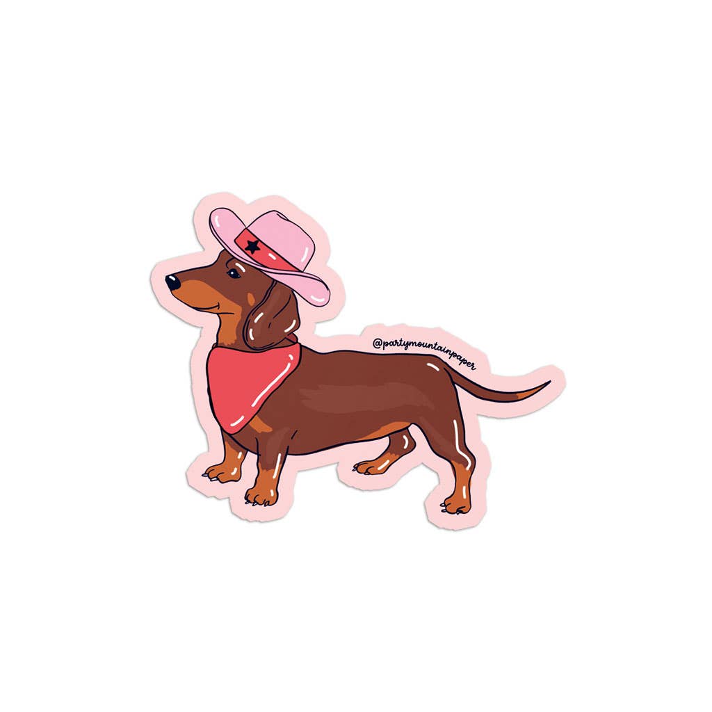 Weenie Dog Cowboy Sticker – Presley Paige