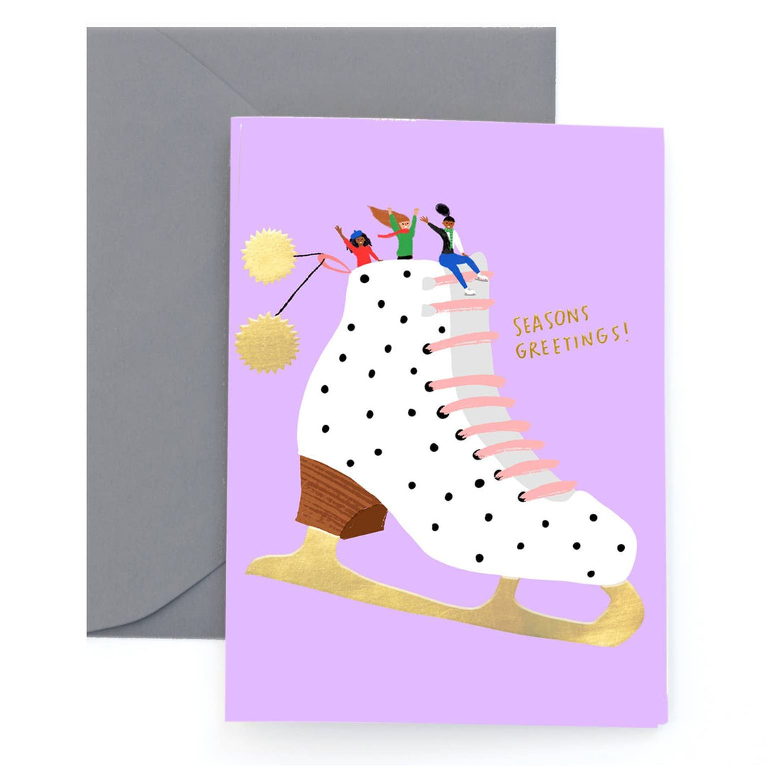 Ice Skaters Boxed Card - Set of 8