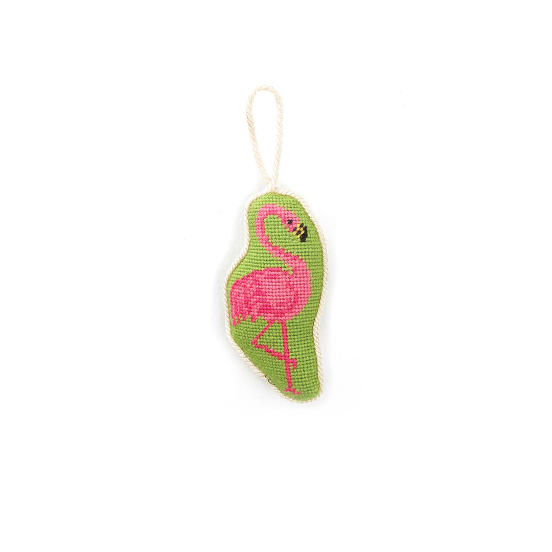 Flamingo Needlepoint Ornament