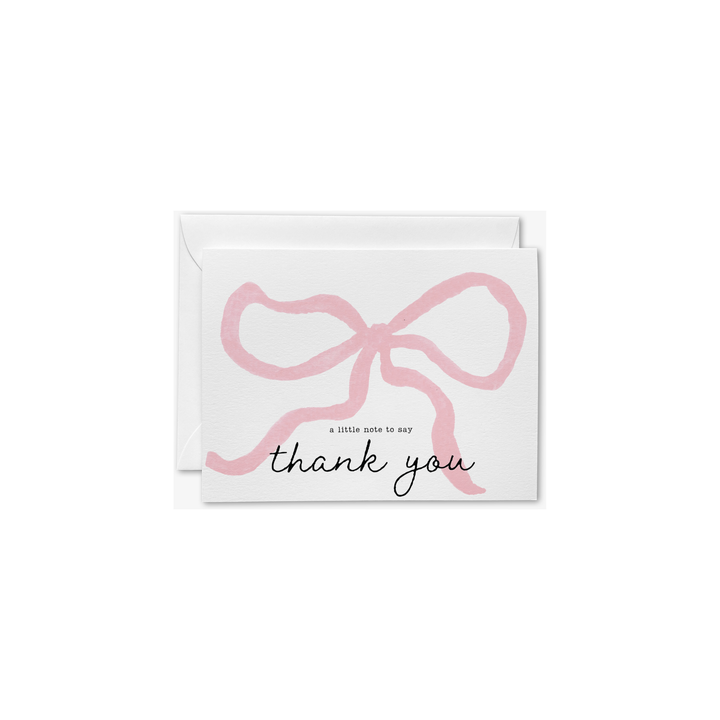 Pink Bow Thank You Cards