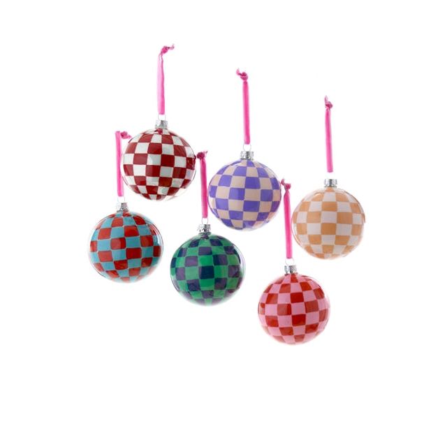 Large Checkered Bauble Ornament