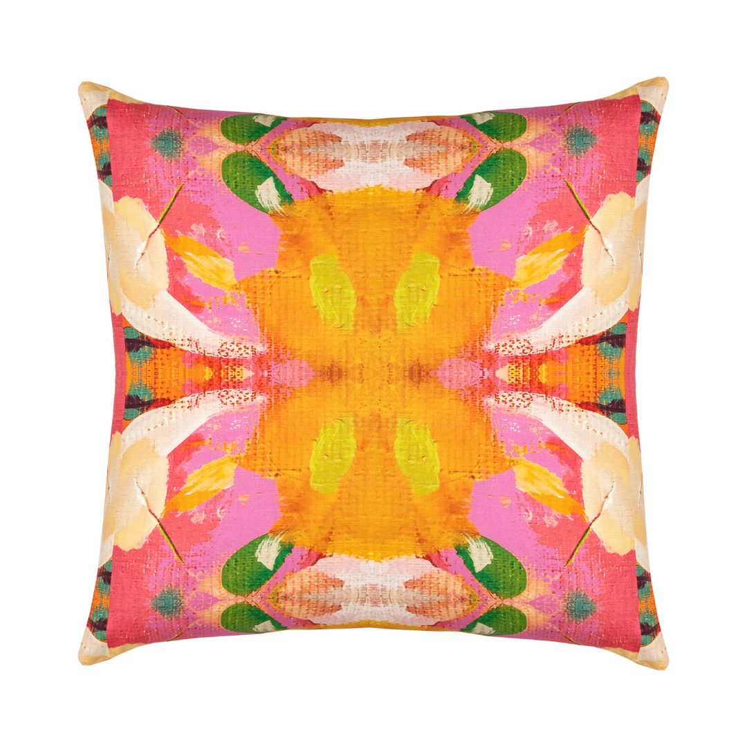 Flower Child Marigold Faux Hide Pillow