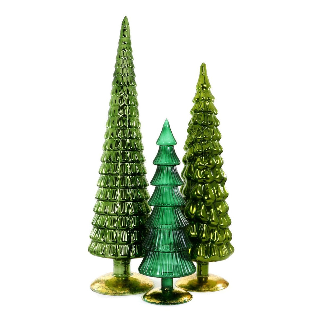 Large Green Hue Trees (Set of 3)